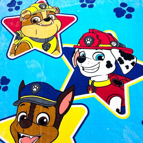 PAW PATROL Soft Plush Blue Throw Blanket 75x58" Silky Comfy - Picture 5 of 9